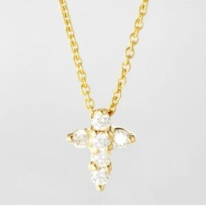 Roberto Coin Tiny Treasures 18kt
Diamond Cross pendant Gold